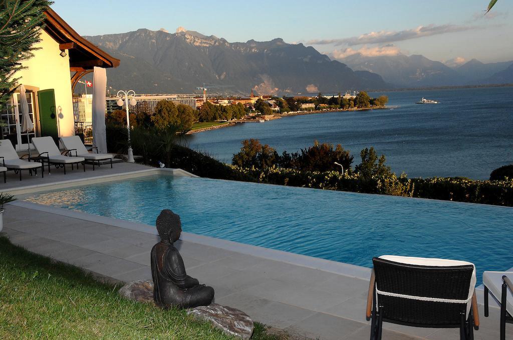 Corseaux Beach Rooms-Riviera Beach Apartments Vevey Bagian luar foto