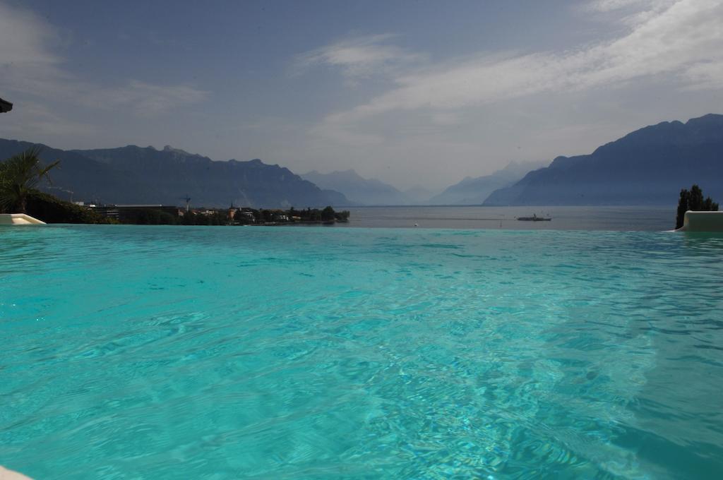 Corseaux Beach Rooms-Riviera Beach Apartments Vevey Bagian luar foto