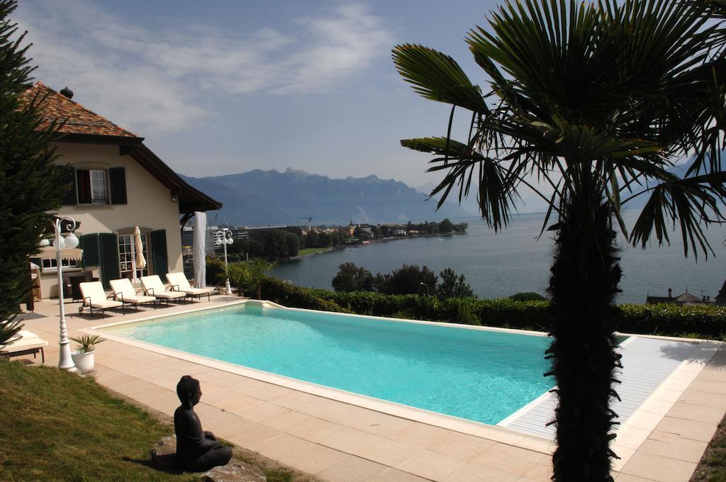 Corseaux Beach Rooms-Riviera Beach Apartments Vevey Bagian luar foto
